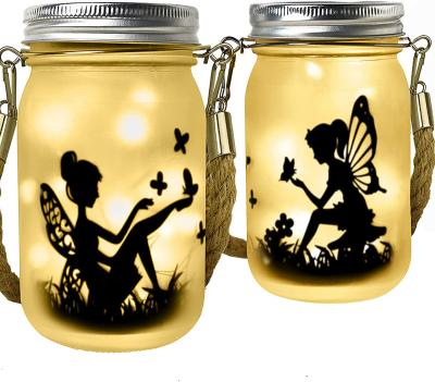 China Outdoor Wedding Mason Jar Glass Lamp Solar Fairy Lights Garden Decor Colorful Lights Jar for sale