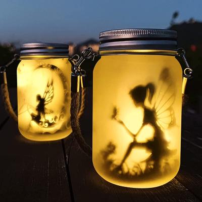 China Garden Christmas Halloween Decorations Pendant Lights Solar Fairy Mason Jar Lights Solar Glass Lamp Yard for sale