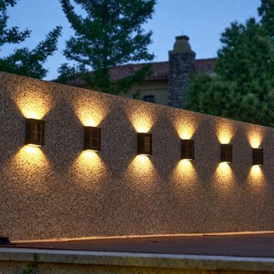 China Modern Decorative Garden Decoration LED Energy Saving Street Light Through Lighting Solar Powered Solar Light Wall Lamps for sale