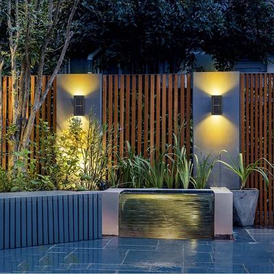 China Modern Decorative Energy Saving Outdoor LED Garden Lamp White Solar Sensor Lights Waterproof LED Solar Wall Lamp for sale