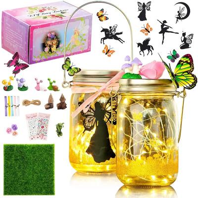 China DIY Toy Ideas Christmas DIY Gifts Craft Kit For Girls Kids Toys Kits Pot Arts Fairy Lantern Night Light for sale