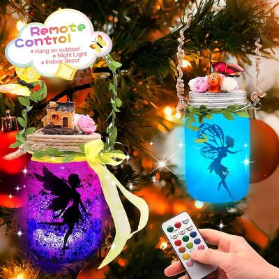 China Hot Sale DIY Toy Amazon Decoration Kids Lamp Handmade Led String Frosted Mason Jar Solar Fairy Lights for sale