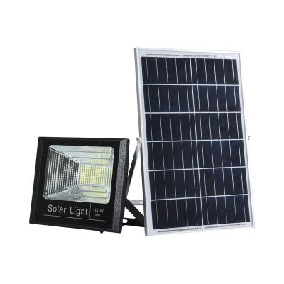 China LANDSCAPE Super Bright Rechargeable Solar Safety Ip65 200W Solar Panel Waterproof Flood Light With Remote Control for sale