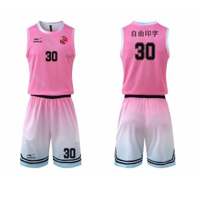 China Factory Direct-selling Faner-Color Antibacterial Custom Sports Adult Basketball Uniforms for sale