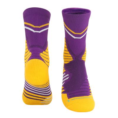 China New cotton breathable pure color plain nylon nylon rubber can be men's socks in sports socks for sale