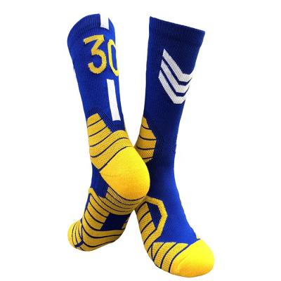 China Factory Customized High Quality Popular Knitted Socks Wholesale Men's Breathable Basketball Socks for sale