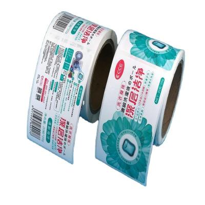 China Factory Color Printing Laundry Detergent Custom Label Customized Label PVC Sticker Customized Coil Label Backing for sale