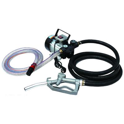 China 220V Automotive Industry Diesel Fuel Transfer Pump Kit AC 550W Electric Mobile Fuel Oil Dispenser With Manual Dispensing Nozzle for sale