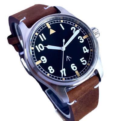 China Wholesale 39mm DIVER Black Dial Stainless Steel Sapphire Glass Japan NH35A Automatic Luminous Watch Leather Strap for sale