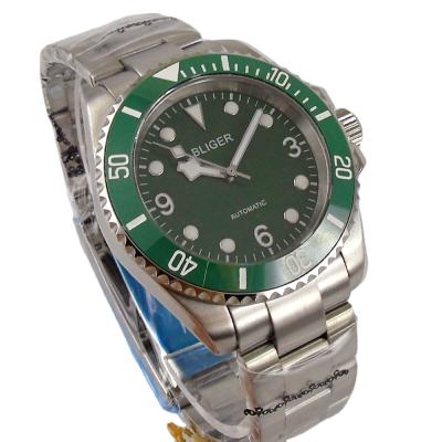 China Water Resistant 36mm BLIGER Automatic Luminous Dial NH35 Men's Watch Sapphire Glass Stainless Steel Bracelet for sale