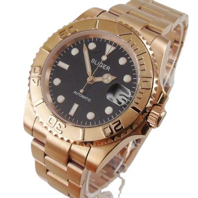 China Automatic Date Full Rose Gold Japan Men Watch NH35A Automatic Bliger Movement Sapphire Crystal Luminous SUBMARINE 40mm Men Watch for sale