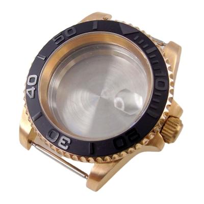 China Fashion \ dress 40mm popular luxury Sapphire Glass Ceramic Rotating Bezel for NH35 NH36 movement bronze watch case the sub for sale