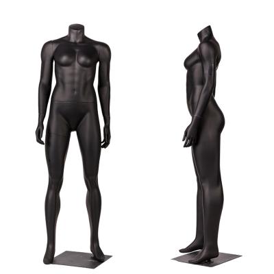 China Black Standing Mannequin Women Plus Sports Mannequin Thailand Size Female for sale