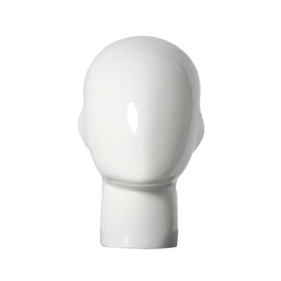 China Plus Size Asian Bright White Abstract Male Torso Fiberglass Mannequin Head for sale