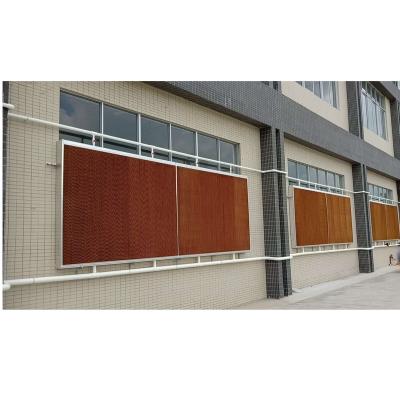 China Grows Greenhouse and Poultry Farm Cellulose Evaporative Cooling Protection Honey Comb Wet Curtain Cooling Wall with Aluminum Frame for sale