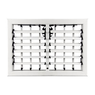 China Domestic ex-factory price pp air conditioning square shutter white window for sale