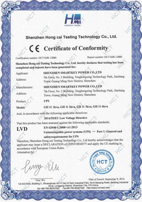 CE - Shenzhen Huayunzhimei Power Equipment Co., Ltd