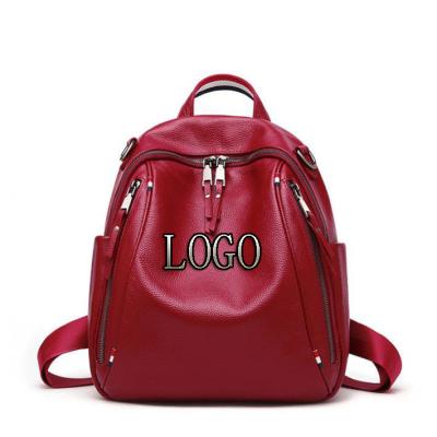 China China factory supplier wholesale waterproof morrales college school backpack bag mochilas for lady in real natural leather for sale