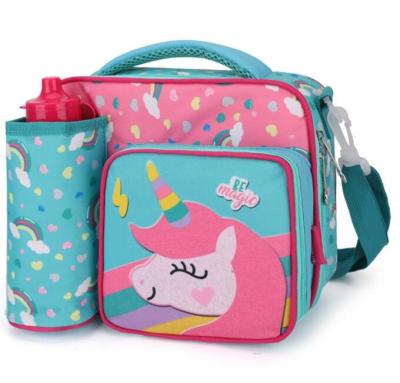 China New Waterproof Cartoon Messenger Insulation Lunch Bag With Portable Lunch Box Children's Kettle Bag for sale