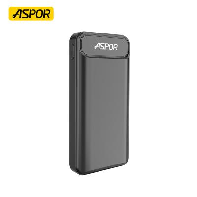 China Easy Fast Charging Carry ASPOR A396PD LED Display Custom Logo Portable Powerbank 20000mAh External Charger Smart Power Bank 20000mAh for sale