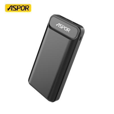 China Easy Quick Charging Carry ASPOR A396PD 22.5W Digital Display 20000mah Portable Charger 20000mAh Mobile Power Bank Fast Portable Power Banks for sale