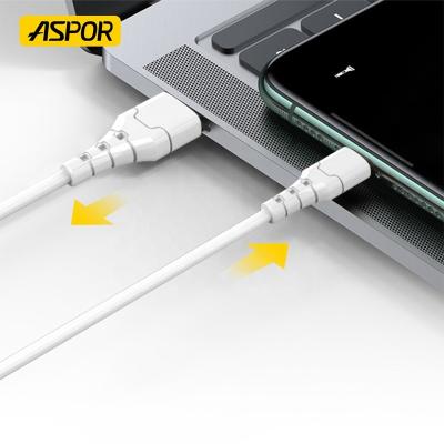 China Fast Speed ​​ASPOR A100 PD Charging Type C Cable For Mobile Phone Video Game Player Data White Usb Cable Magnetic Charging Cable for sale