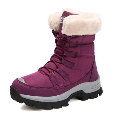 China 2021 Hot Selling Trend Fashion Sexy Flat Ladies Purple Snow Winter Hairy Boots For Women Best Gifts for sale