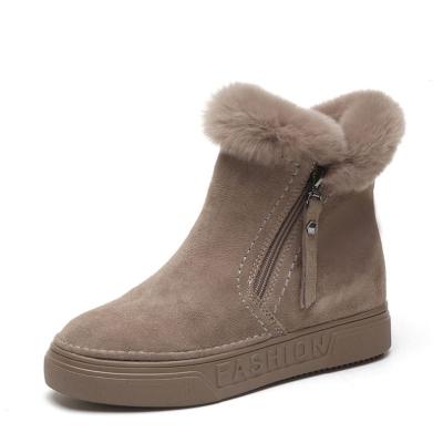 China Women Waterproof Wholesale Warm Winter Shoes Fashion Plush Unique Ankle Snow Boots for sale