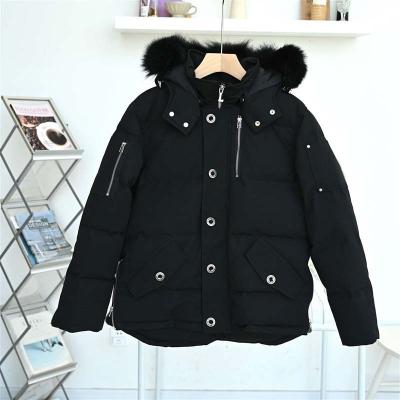 China Outdoor Winter Thick Windproof Parka Fur Windproof Hoodie 1 Down Coat Moose Knuckle 3Q Jacket For Men for sale