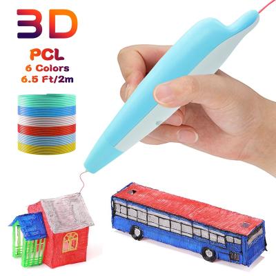 China Home Use Portable USB Low Temperature PCL Rechargeable Dolphin Child 3D Print Drawing Pen for sale