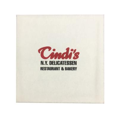 China Printed 1/6fold Printed Airlaid Paper Napkins Rice Decorative Colored Recycled Tissue Sizes For Restaurants for sale