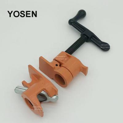 China Heavy Duty Assembly Woodworking Cast Iron Pipe Clamp 1/2 Or 3/4 for sale