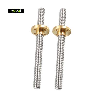 China Hotels YouQi Tr8x8 Lead Screw with Brass T8 Nut for LCD DLP SLA 3D Printer Z Axis and CNC Machine for sale