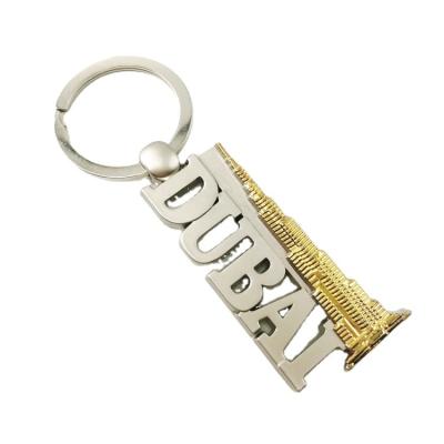 China DUBAI Wholesale Popular Promotional Zinc Alloy Custom Metal Souvenir Metal Gift Supermarket Use Craft Key Chain for sale