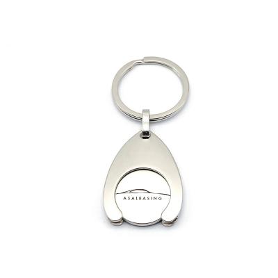 China Custom Personalized Coin Token Holder Metal Key Chain Supermarket Use Trolley Coin Key Chain for sale