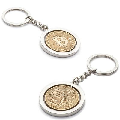 China Hot Sales Promotion Craft Supermarket Use Custom Long Chain 360 Rotating Keychain Rotating Double Side Engrave Metal Custom Logo Key Chain for sale