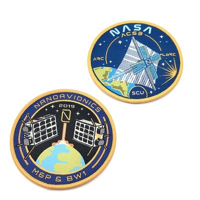 China factory price 3D custom design embroidery patches for hat clothes woven patches hot melt adhesive embroidered badges for sale