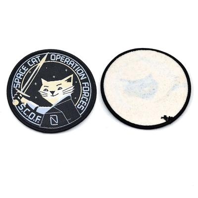 China High quality 3D custom design custom logo apparel embroidery patches hot melt embroidery textile adhesive badges for apparel for sale