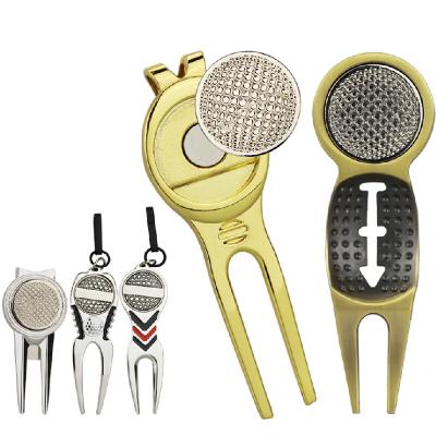 China New Arrival Professional Design Portable Metal Golf Throwing Fork With Magnet for sale