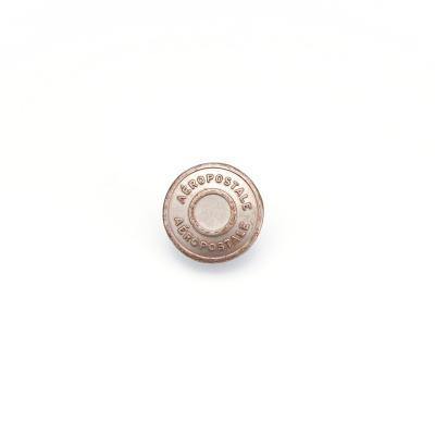 China High Quality Hot Selling Custom Made Button Nickel Free Zinc Alloy Metal Botones For Jeans Denim for sale