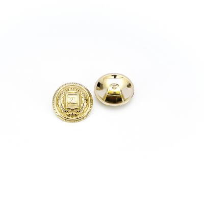 China High Quality Nickel Free Metal Electroplated Embossed Leg Button Gold Sewing Botones For Clothing for sale