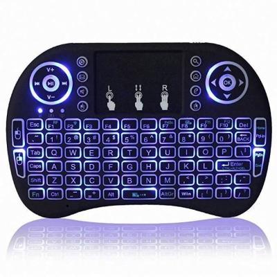 China Factory Price Optical I8 Backlight Mini Keyboard 2.4Ghz Radio Remote Control For Android TV Box for sale