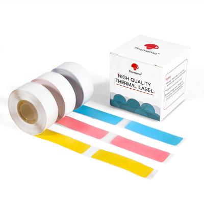 China Heat-Resistant Phomemo Colorful Thermal Sticker Paper For D30 Waterproof Oilproof Adhesive Labels Sticker for sale