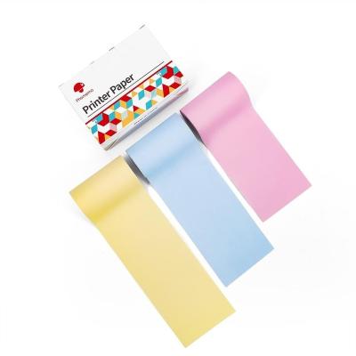 China Heat-Resistant Phomemo T02 50mm*6m Thermal Colorful Pink Blue Orange Non Sticky Printer paper for sale