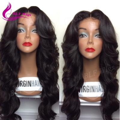 China Full Body Wave Hairline Invisible Natural Brazilian Human Hair Lace Wig, Body Wave Hair Wigs For Black Women for sale