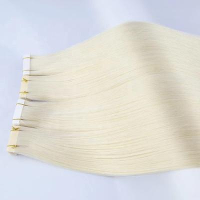 China Soft 100% Virgin Hair Straight Double Drawn European Barely Shedding Thick Hair Tape Hair Extension, High Quality Natural Remy Tape In Hair Extension for sale