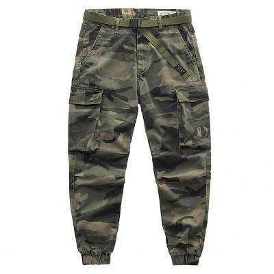 China Anti-Wrinkle Garment Wholesale Men's Multifunctional Cotton Pants Camouflage Cargo Pants for sale