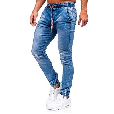 China Anti-Wrinkle Cotton Jeans Blackout Skinny Fit Pants Slim Fit Outdoor Casual Style Men's Jogging Jeans for sale