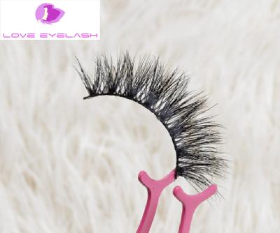 China Thick and lengthened 2021 popular 3D 20mm false mink eyelashes for business trips and daily parties for sale