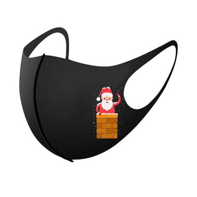 China Custom Fashion Fabric Reusable Face Mask Breathable With Logo Cotton Masks With Filters Christmas Mask for sale